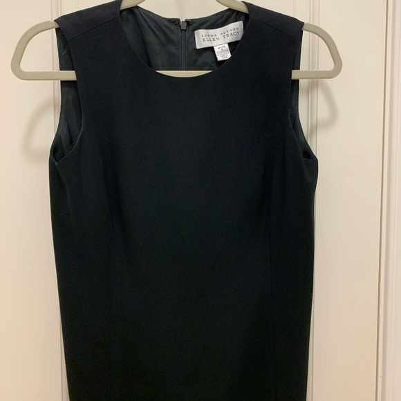 NWOT🖤LINDA ALLARD ELLEN TRACY FORMAL BLACK SLIT DRESS🖤ZIPPER BACK SZ PETITE 4 - Picture 12 of 12